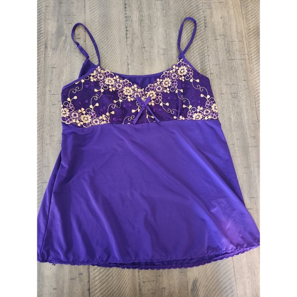 Y2K 90s Satin Fairy Top M Lace Romantic Whimsigoth Dainty Coquette Doll‎ Purple - Picture 10 of 10